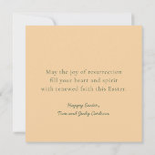 Carte Aquarelle de Pâques relativement joyeuse Croix flo (Dos)