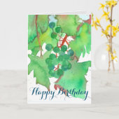 Carte Aquarelle de raisins Fruit d'Aquarelle Joyeux anni (Fleur jaune)