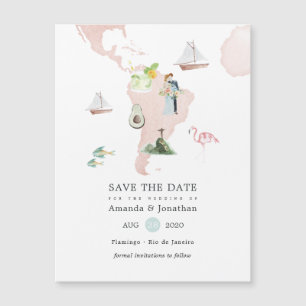 Carte aquarelle de Rio Destination Wedding
