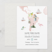 Carte aquarelle de Rio pour mariage de destination (Devant / Derrière)