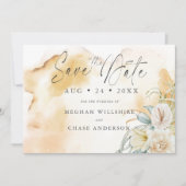 Carte Aquarelle de sable d'or Floral (Devant)