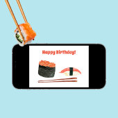 Carte Aquarelle de sushi de joyeux anniversaire