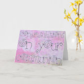 Carte Aquarelle de typographie de communion de (Fleur jaune)