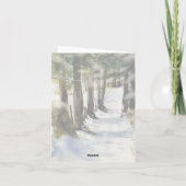 Carte Aquarelle de voie d'hiver (Dos)