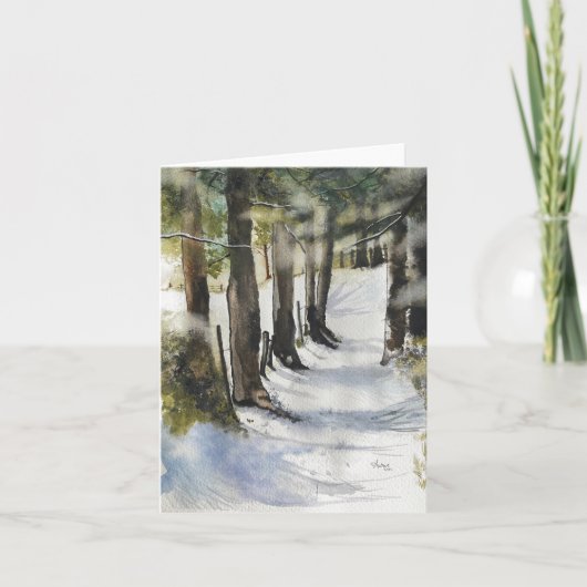 Carte Aquarelle de voie d'hiver (Devant)