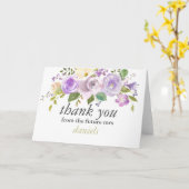 Carte Aquarelle d'olive Merci de Fête des mariées Floral (Fleur jaune)