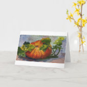 Carte aquarelle du citrouille (Fleur jaune)