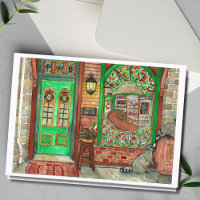 Carte aquarelle du pub irlandais de la Saint-Patri