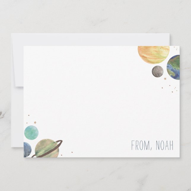 Carte Aquarelle du système solaire (Devant)