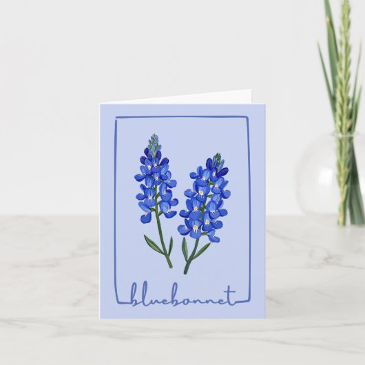 Carte Aquarelle du Texas Bluebonnet (Devant)