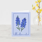 Carte Aquarelle du Texas Bluebonnet (Fleur jaune)