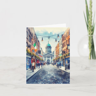 Carte Aquarelle Dublin Irlande