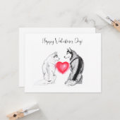 Carte Aquarelle élégante simple. (Devant/Arrière en situation)