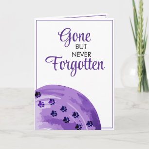 Carte Aquarelle Empreinte de Patte Violette et Blanche S
