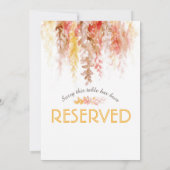 Carte Aquarelle en cascade marron orange vigne réservée (Dos)