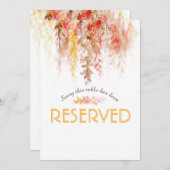 Carte Aquarelle en cascade marron orange vigne réservée (Devant / Derrière)