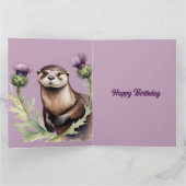 Carte Aquarelle et chardon Anniversaire (Intérieur)