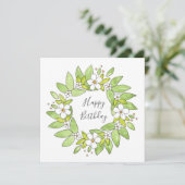 Carte Aquarelle et couronne de stylet (Debout devant)