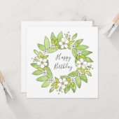 Carte Aquarelle et couronne de stylet (Devant/Arrière en situation)