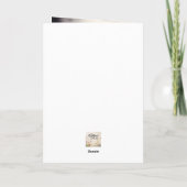 Carte Aquarelle Été Bouquet Rose Anniversaire (Dos)