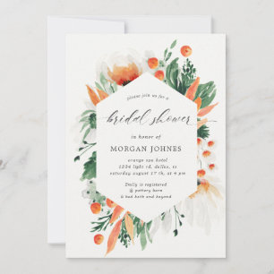 Carte aquarelle été fleur sauvage Fête des mariées Invit