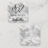 Carte Aquarelle Faite À La Main Avec Amour (Devant / Derrière)