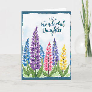 Carte aquarelle Fille fleurie