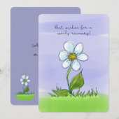 Carte Aquarelle Fleur Récupération rapide obtenir bien b (Devant / Derrière)