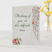 Carte Aquarelle Fleur sympathie pour la perte du mari (Fleur jaune)