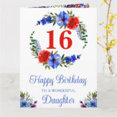 Carte Aquarelle Fleurs d'été brillantes Anniversaire (Fleur jaune)