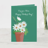 Carte Aquarelle Floral Blanc pâtisseries Fête des Mères (Devant)