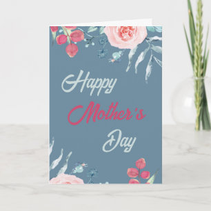 Carte Aquarelle Floral Fête des Mères 2024 Cadeau