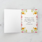 Carte Aquarelle Floral Fête des Mères Salutation (Intérieur)