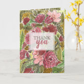 Carte Aquarelle Floral Kinding et Merci de signature (Fleur jaune)