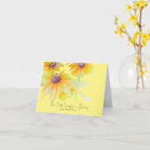 Carte Aquarelle florale (Fleur jaune)