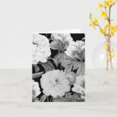 Carte Aquarelle florale Black & White Peonies (Fleur jaune)
