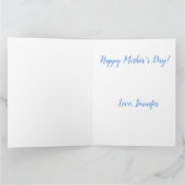 Carte Aquarelle florale de delphinium bleu élégant rusti (Intérieur)