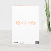 Carte Aquarelle florale de fleurs de marais 80e annivers (Dos)