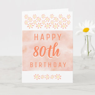 Carte Aquarelle florale de fleurs de marais 80e annivers