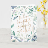 Carte Aquarelle florale de lavande après (Fleur jaune)