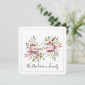 Carte Aquarelle florale de Pâques (Debout devant)