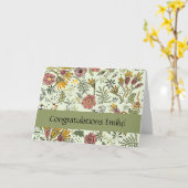 Carte Aquarelle Florale Fleurs d'abeille Élégante Modern (Fleur jaune)