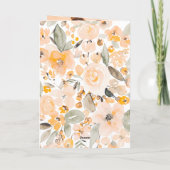 Carte Aquarelle florale jaune 2 photos anniversaire (Dos)