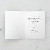 Carte Aquarelle florale jaune gris d'Artsy Joyeux annive (Intérieur)