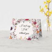 Carte Aquarelle Florale Mariage Bridesmaid Proposition (Fleur jaune)