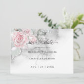 Carte Aquarelle florale moderne Roses roses roses Barefo (Debout devant)