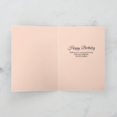 Carte Aquarelle florale personnalisée rose gras (Intérieur)