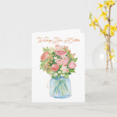 Carte Aquarelle Flowers dans un pot Get Well Card (Fleur jaune)