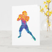 Carte Aquarelle Football américain (Fleur jaune)