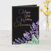 Carte Aquarelle Géométrique 50e anniversaire Mariage (Fleur jaune)